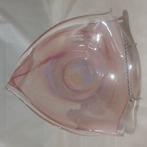 Pink Irridesent Glass Bowl